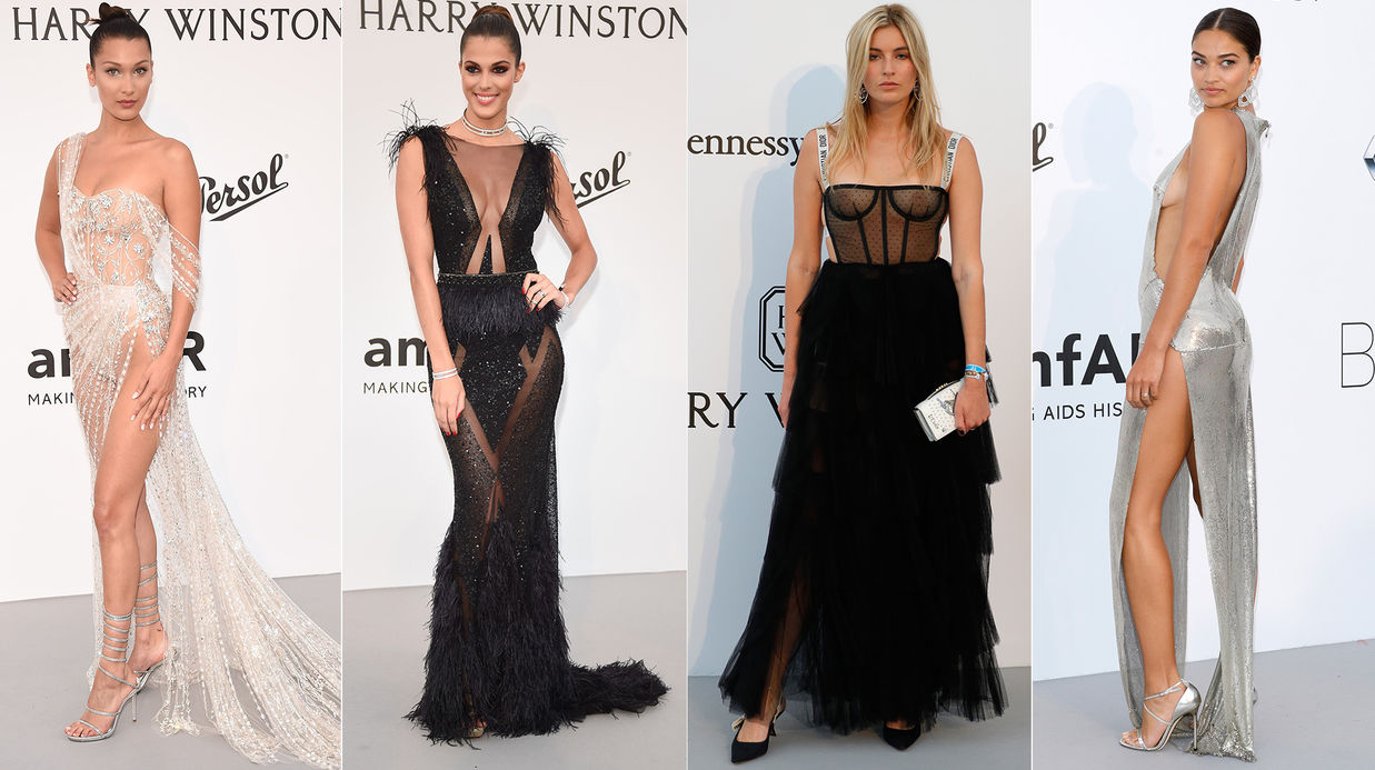 PHOTOS Bella Hadid à moitié nue, Iris Mitte­naere tout en trans­pa­ren­ce… les tenues les plus sexy du gala de l’amfAR