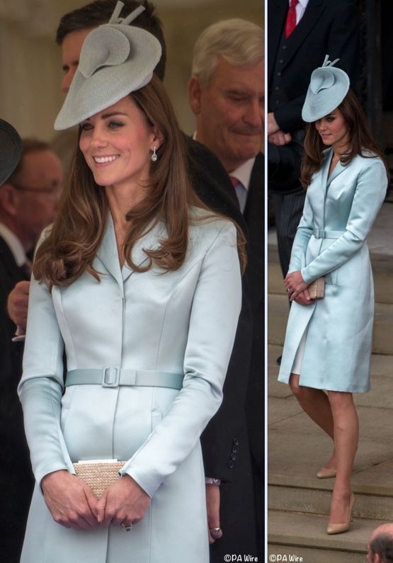 The Duchess wore the Christopher Kane coat dress in June or 2014 for Order of th...