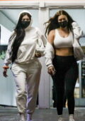 Kylie Jenner et Anastasia Karanikolaou vu quitter une clinique de soins de la peau à Beverly Hills, Californie