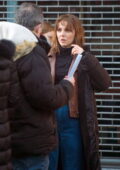 Ophelia Lovibond vu des scènes de tournage pour sa nouvelle série 'Princess' à Belsize Park à Londres, Royaume-Uni