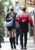 Chrissy Teigen et John Legend profiter d'une date de déjeuner à Il pastaio à Beverly Hills, Californie