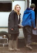 Jodie Comer a repéré des scènes de tournage dans une caravane pour le nouveau drame de Channel 4 'Help' dans le Cheshire, au Royaume-Uni