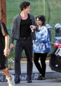 Camila Cabello et Shawn Mendes retrouvent quelques amis pour dîner à West Hollywood, Californie
